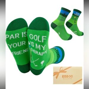 "Golf Is My Therapy" Crew Socks – Fun Golf Gifts for Men & Women